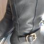 ALDO Black Waterproof Leather Knee-High Riding Boots with Ankle Buckle Image 6