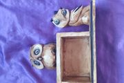 Hand crafted owl wooden ornament