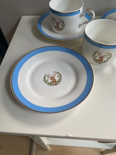 Newbridge Silverware  Designer Careleton Varney cups and saucers set