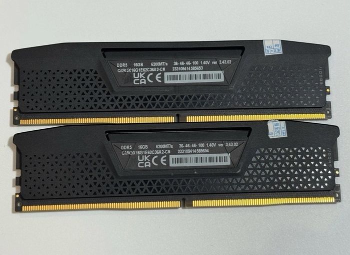 DDR5 RAM 32GB (2x16GB) CL36 6200mhz Corsair Vengeance XMP