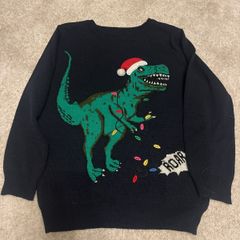 T-Rex Christmas jumper 5-6