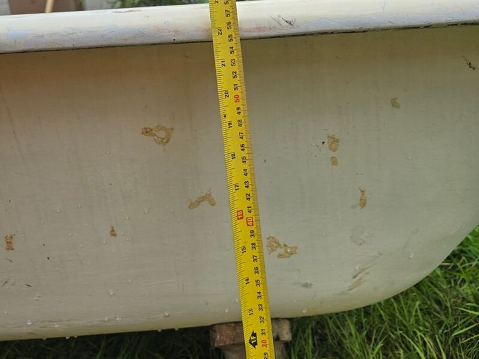 Vintage Cast Iron Bath Tub  Solid Heavy Bath