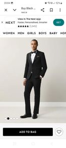 Next Black Tuxedo / Debs Suit with shoes.