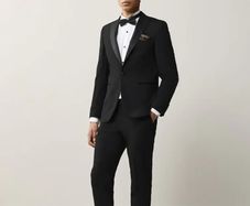 Next Black Tuxedo / Debs Suit with shoes.