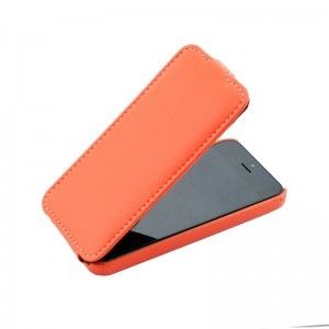 New Stylish Grip Flip Genuine Leather Case Cover Fits Apple Iphone 4s & 4