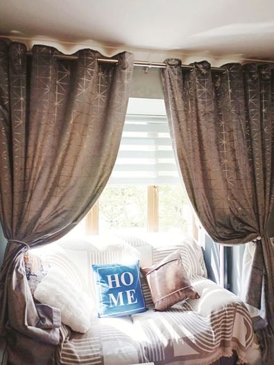 Silver-Grey Velvet Effect Curtains