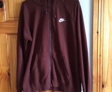 Mens Brown Nike Zip Through Hooded Jacket XL includes postage