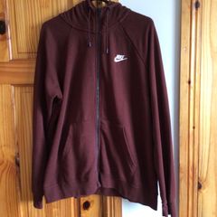 Mens Brown Nike Zip Through Hooded Jacket XL includes postage