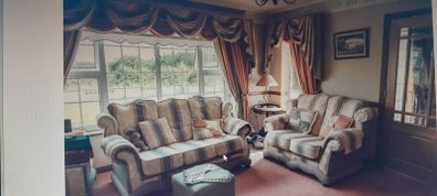 Sitting Room Suite and Curtains