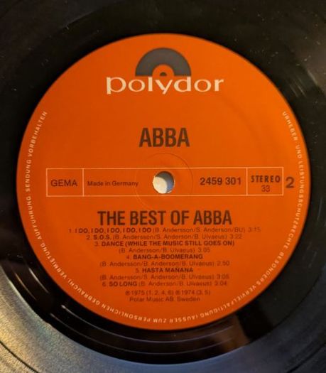 LP ABBA - The best of AbbA, Polydor 1975, Germany press.