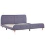 Bed Frame Light Grey Fabric 150x200 cm Image 2
