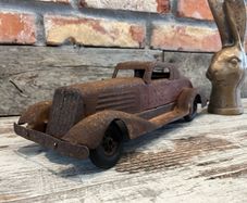 vintage Fire Chief Toy Car 38 cm