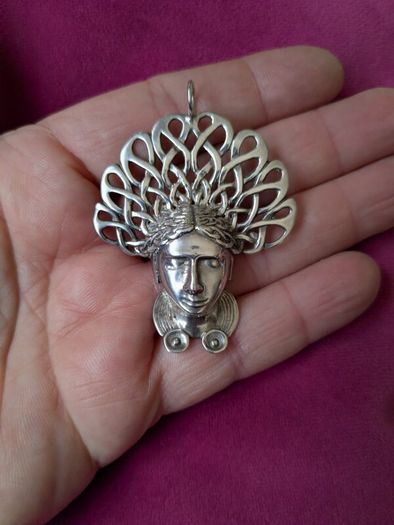 Art Nouveau silver pendant