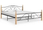Bed Frame Black Metal 180x200 cm