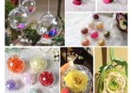 2 Pieces Wedding / Xmas  Plastic bubble Ball Ornament Decor (5cm)