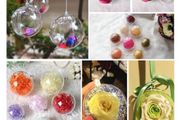 2 Pieces Wedding / Xmas  Plastic bubble Ball Ornament Decor (5cm)