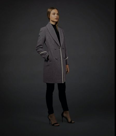 Swan wool rich grey coat size M