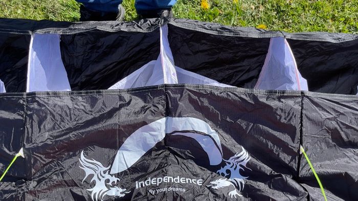 Independence Pioneer M paraglider + Independence Logo! Pro harness (with reserve chute) sold as a set