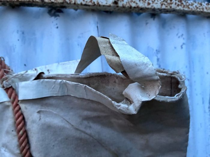 Antique British Navy canvas bag