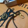 Authentic Louis Vuitton Louise Noir Phone Holder with Monogram Strap Image 5
