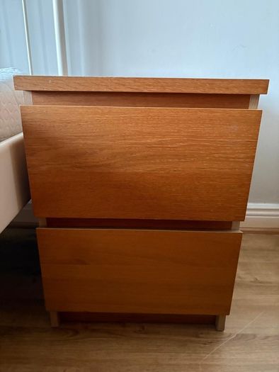 Pair of Malm bedside lockers
