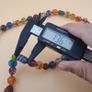 MultiColor Venetian Style Aventurine & Skunk Glass Beads Necklace Image 5