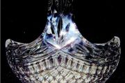 Vintage Harrods Heavy Cut Lead Crystal Basket