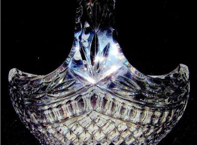Vintage Harrods Heavy Cut Lead Crystal Basket