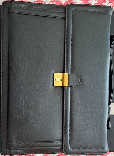 Expanding Leather Briefcase by TopTrend - New Old Stock
