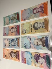 Venezuela Set 8 Pcs 2 5 10 20 50 100 200 500 Bolivares 2018 Unc
