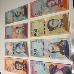 Venezuela Set 8 Pcs 2 5 10 20 50 100 200 500 Bolivares 2018 Unc