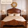 Historic French Style Solid Mahogany Bed 160 x 200 cm Image 5