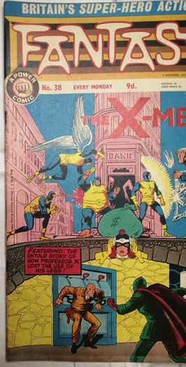 Marvel UK Silver Age Comic Fantastic #38 1967 The X-Men Power Comic