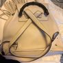 Cream leather Gucci bamboo back pack bag Image 2