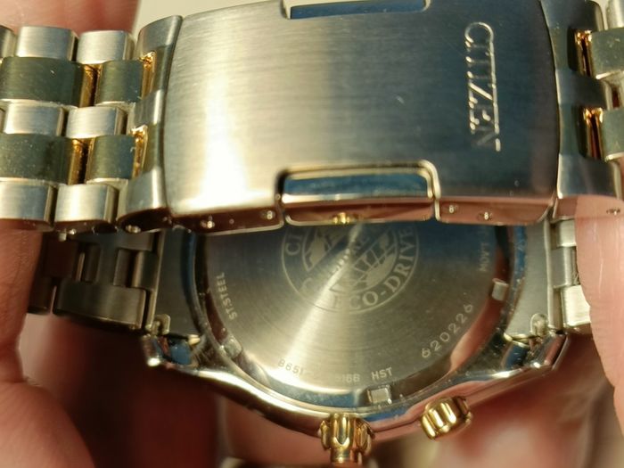 Citizen Eco-Drive Moon Phase Calibre 8651 WR 100 Never Worn Two Tone Bracelet Watch