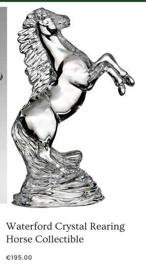 3 x Waterford Crystal Rearing Horse