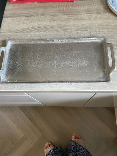 Silver like tray