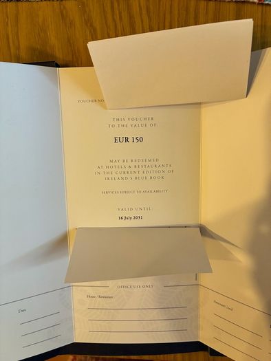 Irelands Blue Book Voucher