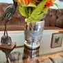Antique Late Victorian Heavy Silver Plate Dragonfly Posy Motif Vase or Cup Image 10