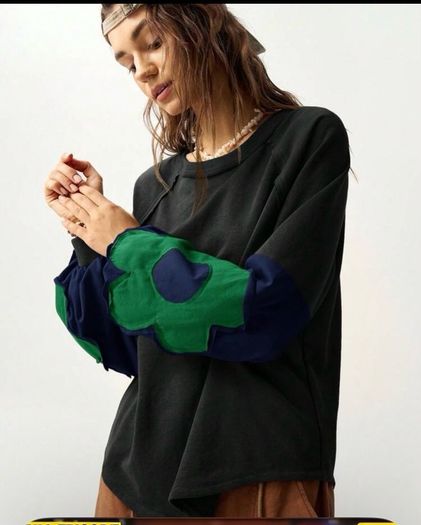 Fab Bohemela Black Sweatshirt Size XL