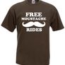 Free Moustache Rides  Mens funny rude t-shirts Image 2