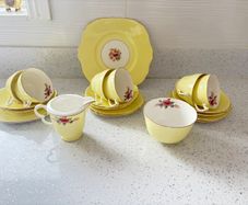 Balfour Bone China 21 Tea Set Royal Crown Pottery