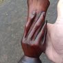 Pitcairn Islands Victorian Carved Hardwood Vase Image 7