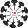 10PCS Matted Black Cabinet Knobs, Round Mushroom Drawer Knobs, 30MM Aluminum Alloy, Drawer Pull Handle, Cabinet Knobs, Door Pulls with Screws for Cupboard Wardrobe Furniture - Single Hole (FREE POSTAGE) Image 3