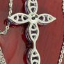 Tanzanite White Zircon Cross Pendant with Chain Image 7