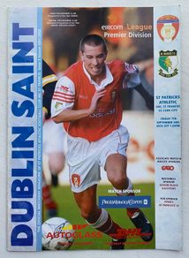 2001 St. Patrick's Athletic v Cork City - League of Ireland Premier Division Programme