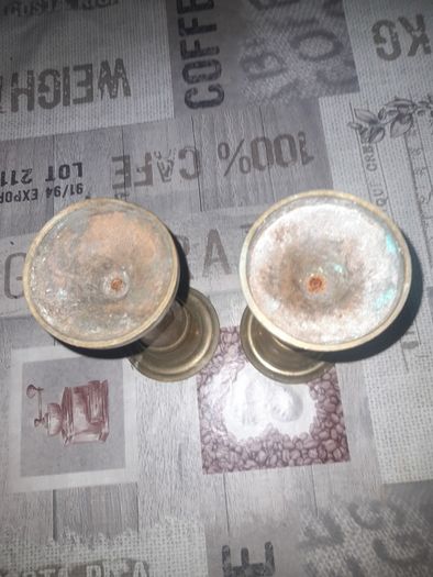 Old Pair of Brass Vases, Postage Available or Collection