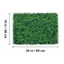 Artificial Boxwood Panel 24" X 16" UV 24pcs Boxwood Hedge Wall Panels Artificial Grass Backdrop Wall 4 cm Green Grass Wall Image 4