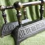 Antique Pair of Cast Iron and Brass Fire Dogs Image 3