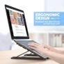 FREE P&P Laptop Stand,Foldable Portable Ventilated Desktop Laptop Holder,Universal Lightweight&Adjustable Ergonomic Tray Mount Compatible with iM(ac)/Laptop/Notebook Computer/Tablet Image 2